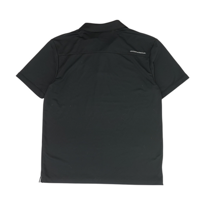 Black Solid Short Sleeve Polo
