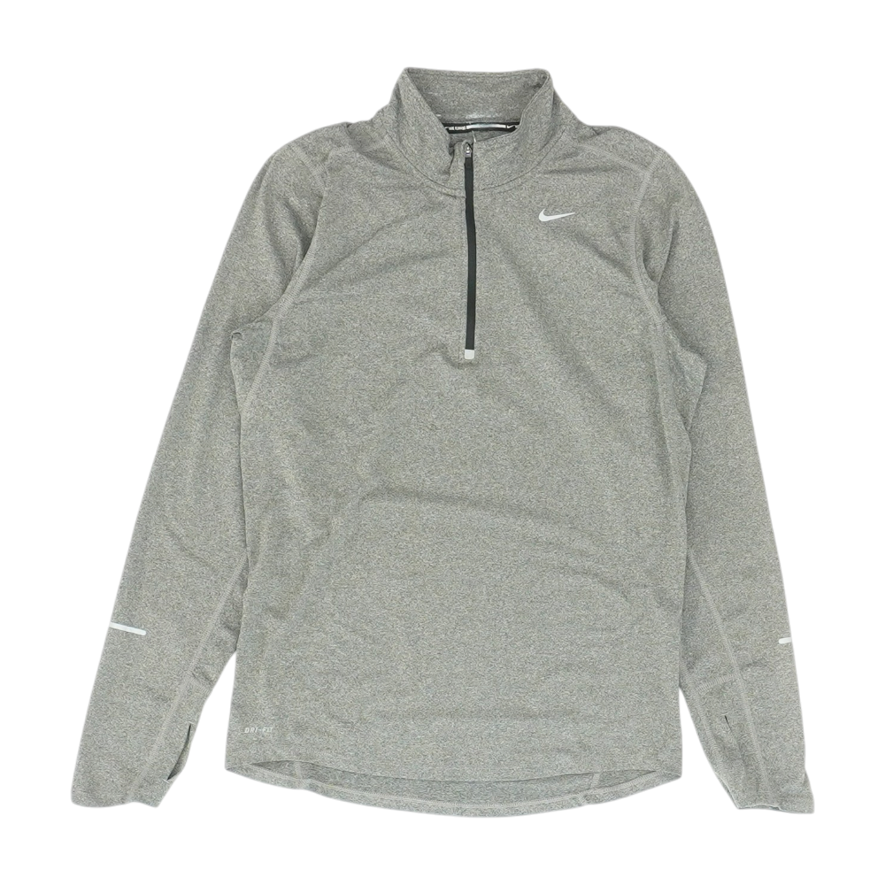 Gray Solid 1/4 Zip Pullover