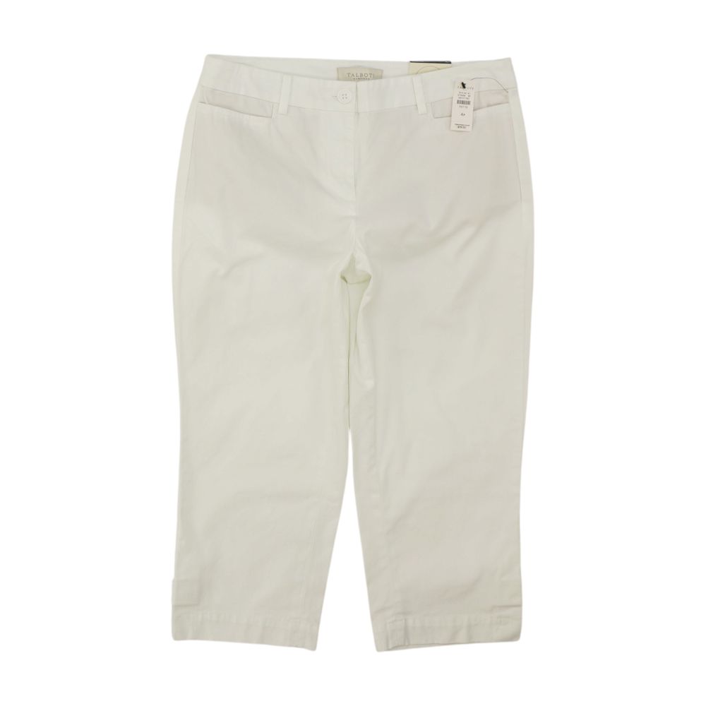 White Petite Solid Denim Capris
