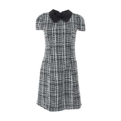 Black Plaid Mini Dress