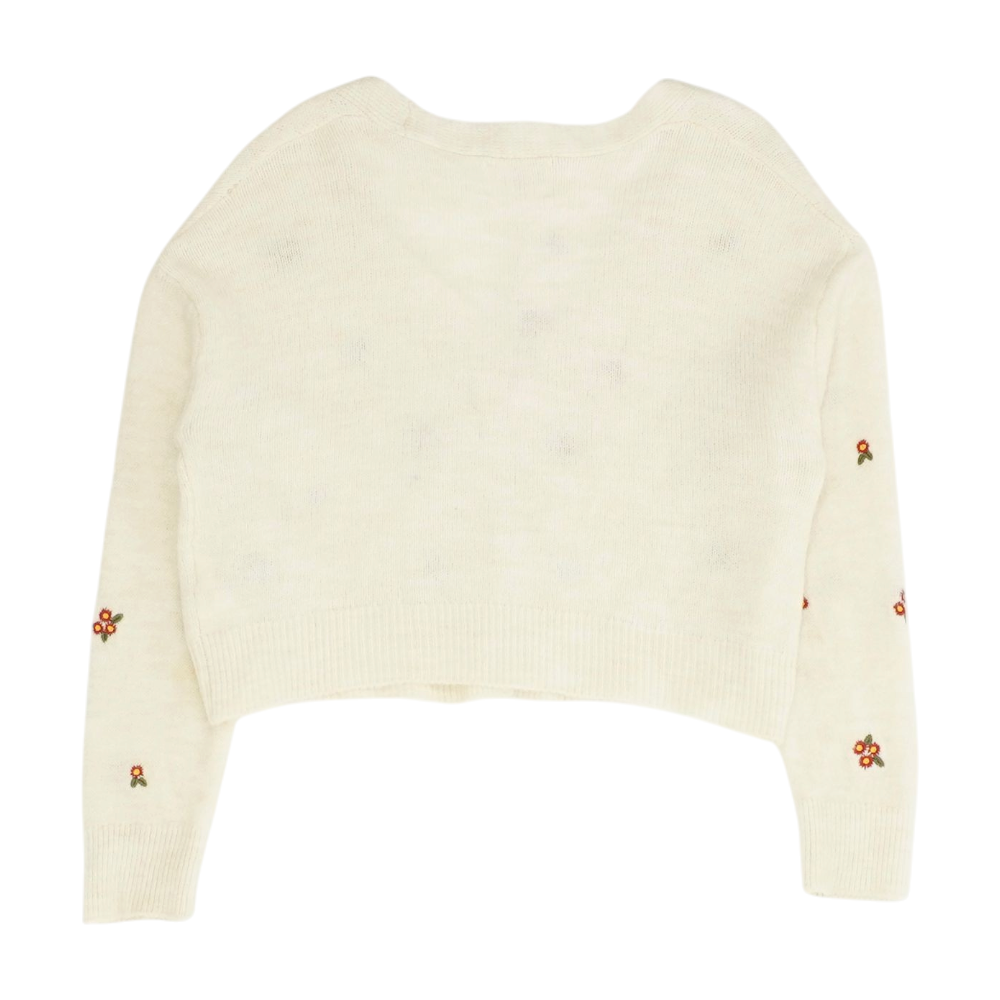 Zara Ivory Floral Cardigan Sweater – Image 2