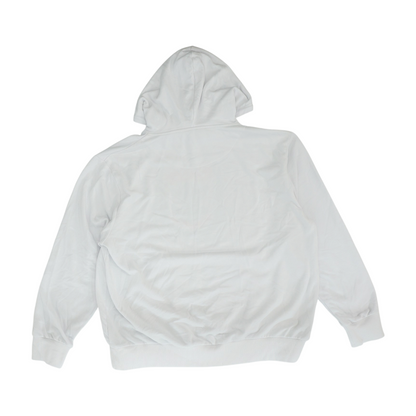 White Graphic Hoodie Pullover