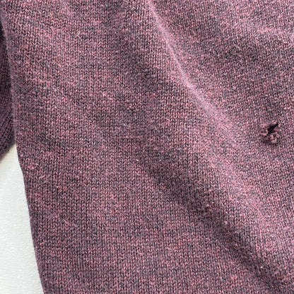 Burgundy Solid Long Sleeve Polo