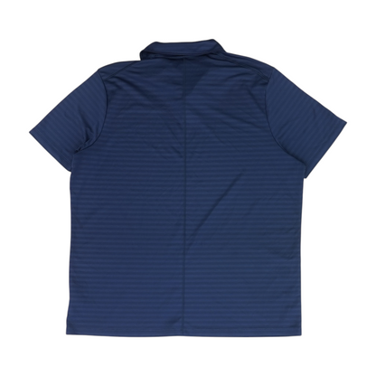 Navy Striped Short Sleeve Polo