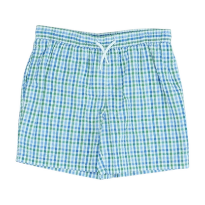 Blue Check Chino Shorts