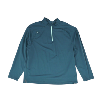 Green Solid 1/4 Zip Pullover