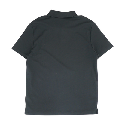Black Solid Short Sleeve Polo