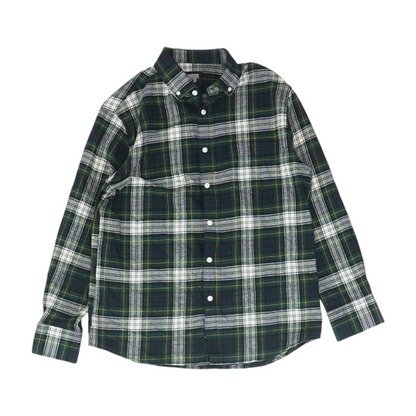 Green Plaid Flannel Button Down