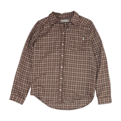 Brown Check Flannel Button Down
