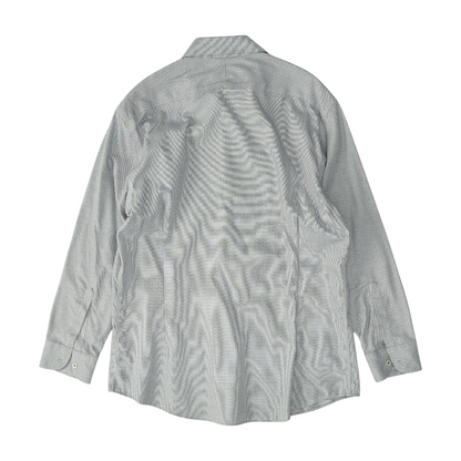 Blue Polka Dot Long Sleeve Button Down