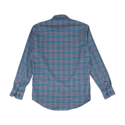 Blue Plaid Long Sleeve Button Down
