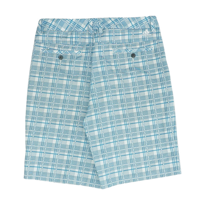 Blue Plaid Active Shorts