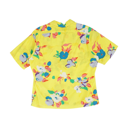 Vintage Yellow Tropical Short Sleeve Button Down