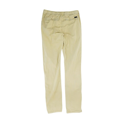 Beige Solid Casual Pants