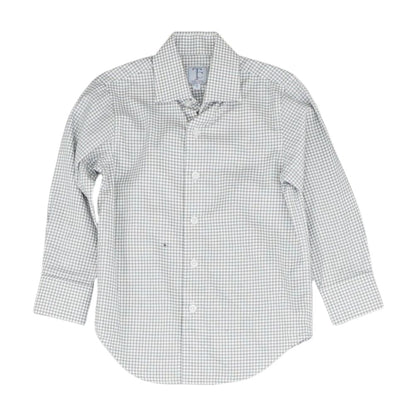 White Check Long Sleeve Button Down