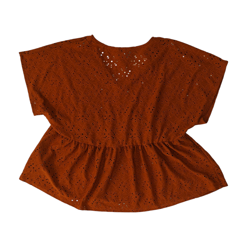 Rust Floral Blouse