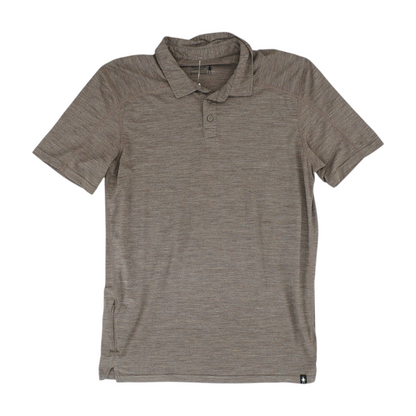 Brown Solid Short Sleeve Polo