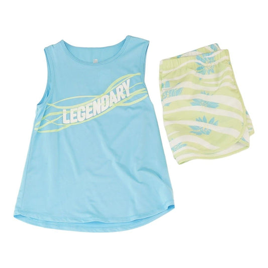 Turquoise Graphic Short Set