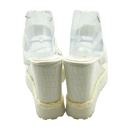White Wedged Sandals