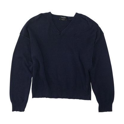 Vintage Navy Solid Pullover Sweater