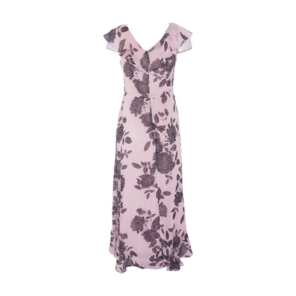 Pink Floral Maxi Dress