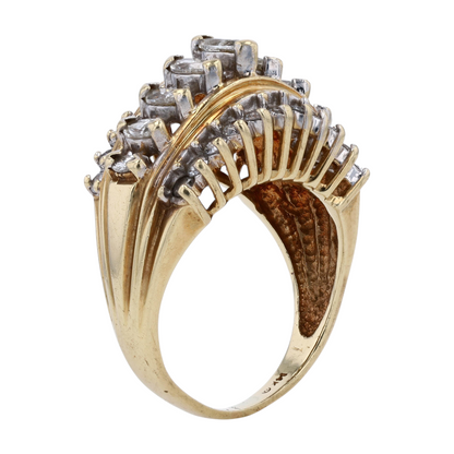 2 1/2 ctw 14K Yellow Gold Diamond Statement Ring