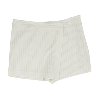White Striped Chino Shorts