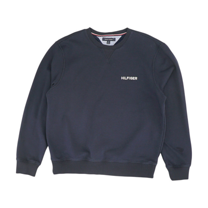 Navy Solid Sweatshirt Pullover