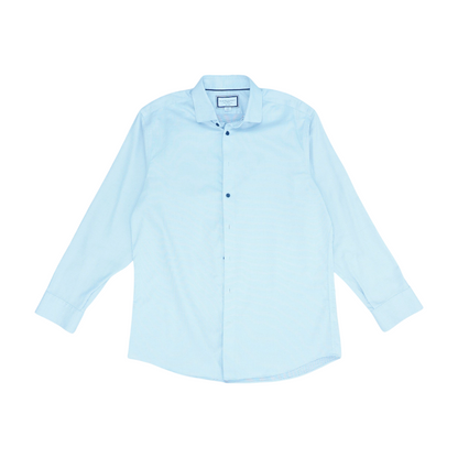 Blue Abstract Long Sleeve Button Down