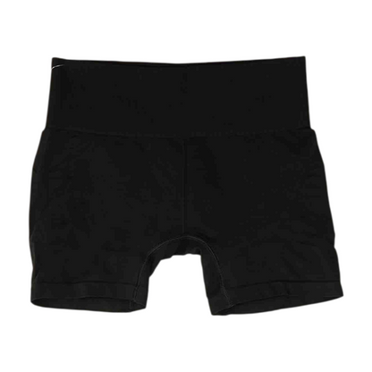 Black Solid Active Shorts