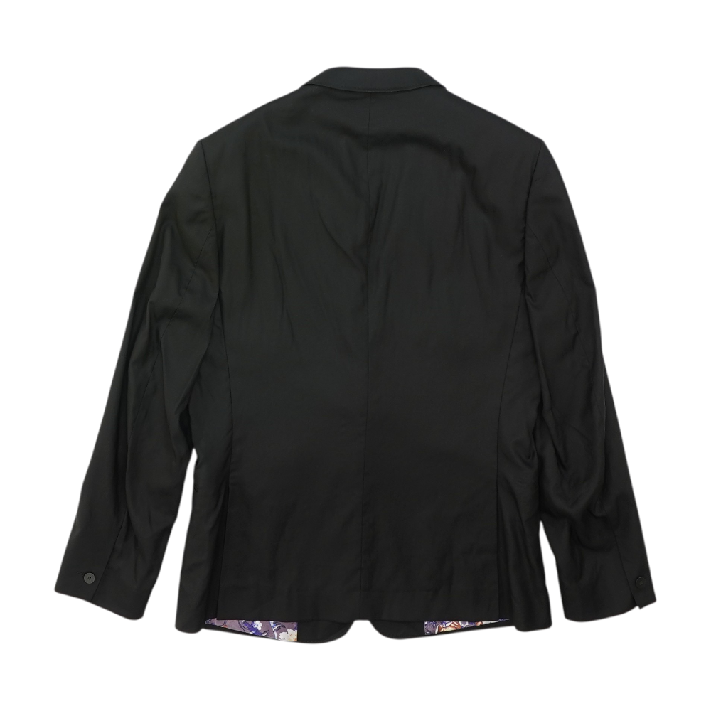 Black Solid Suit Jacket