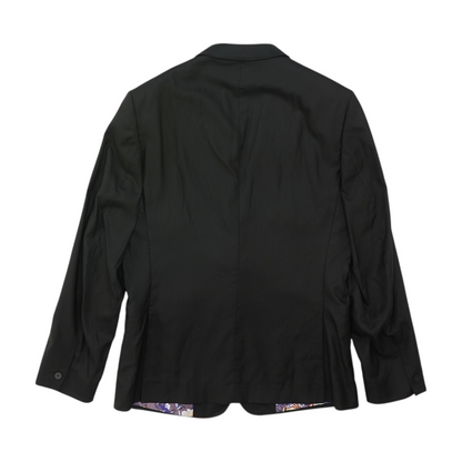 Black Solid Suit Jacket