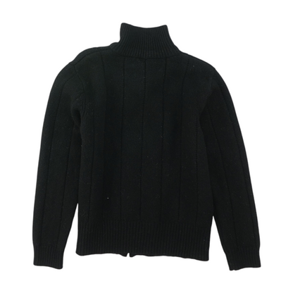 Black Solid Cardigan Sweater