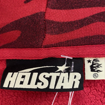 Red Cheetah Zip-Up Hoodie Jacket