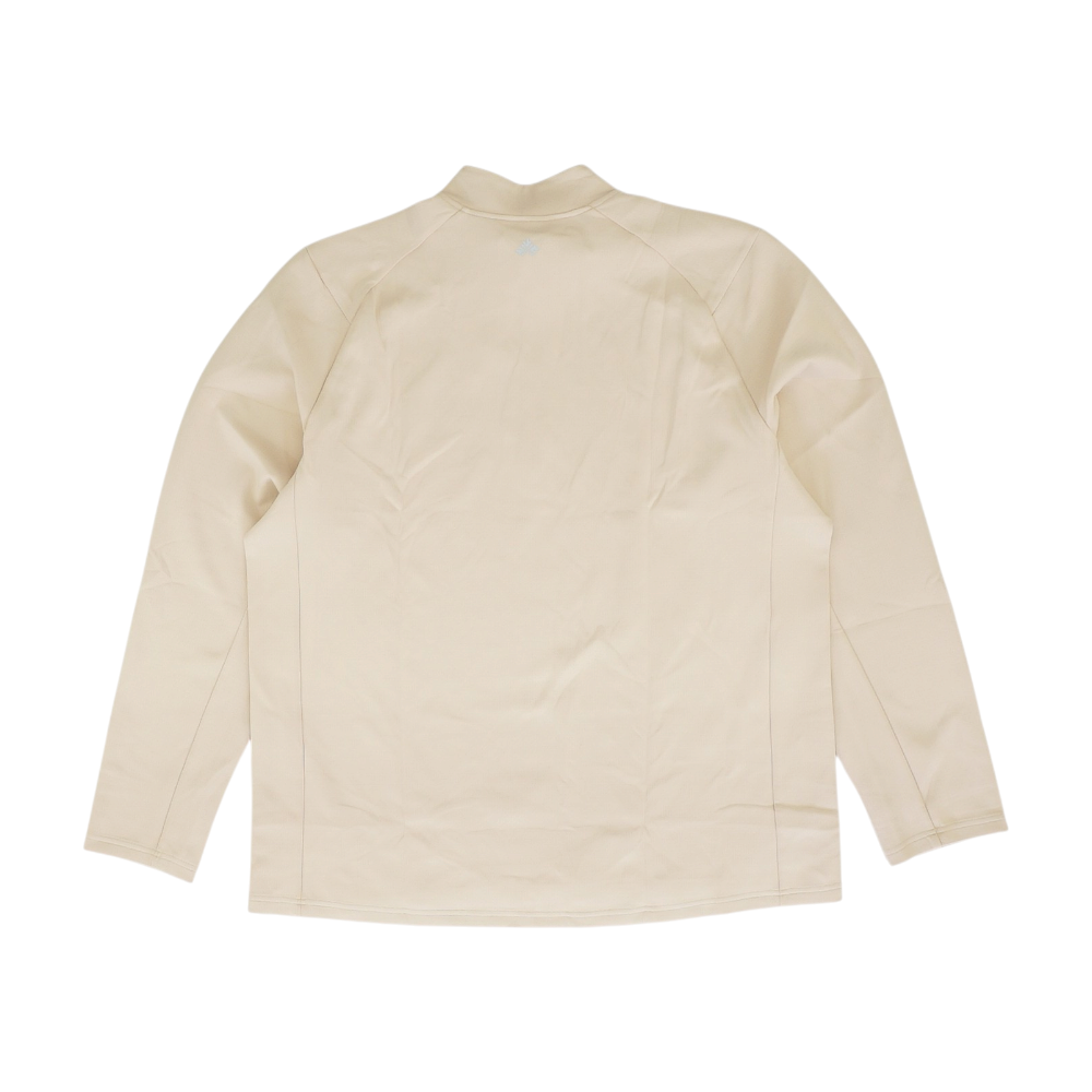 Beige Solid 1/4 Zip Pullover