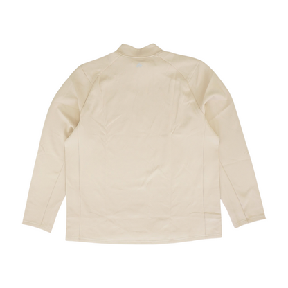 Beige Solid 1/4 Zip Pullover