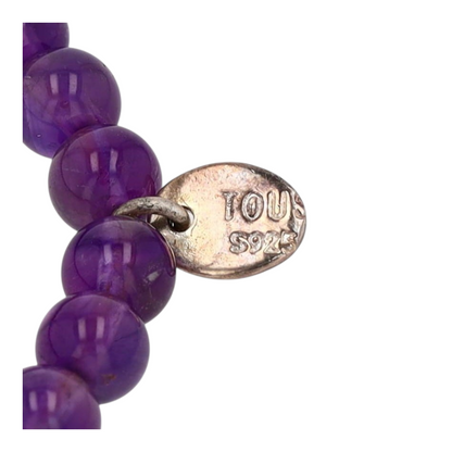 Sterling Silver Amethyst Beaded Bracelet