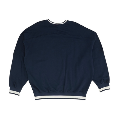 Navy Solid Sweatshirt Pullover