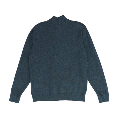 Gray Solid 1/4 Zip Sweater