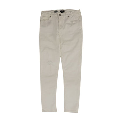 White Solid Skinny Jeans