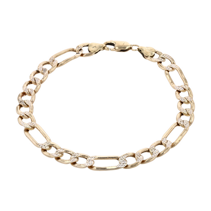10K Two-Tone Gold Chain Bracelet