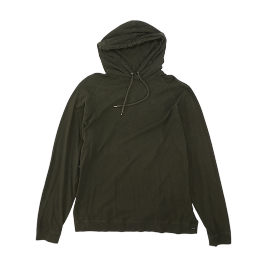 Green Solid Hoodie Pullover
