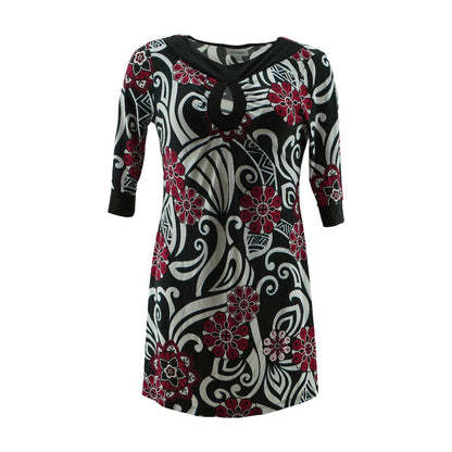 Black Floral Midi Dress