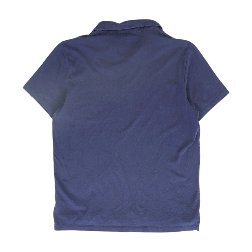 Navy Solid Short Sleeve Polo