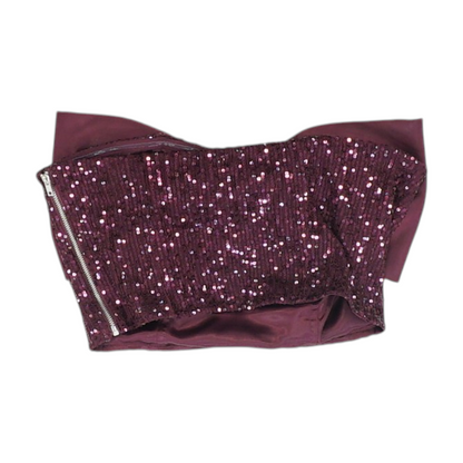Burgundy Cropped Blouse