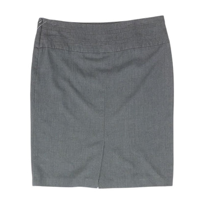 Gray Solid Mini Skirt