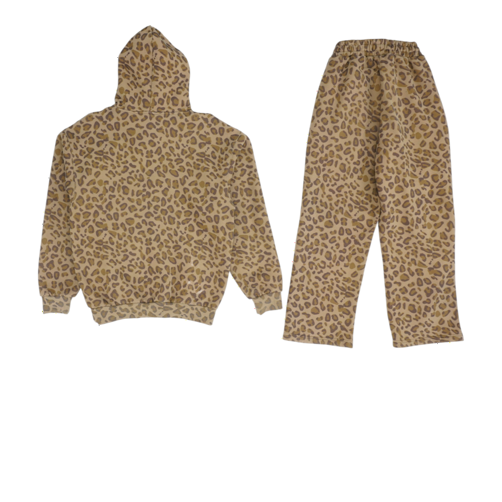 Brown Animal Print Active Set