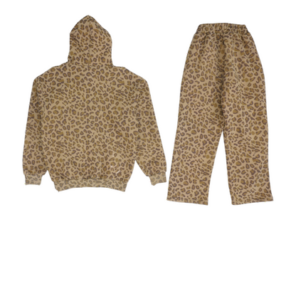 Brown Animal Print Active Set