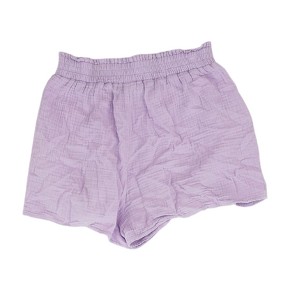 Purple Solid Knit Shorts