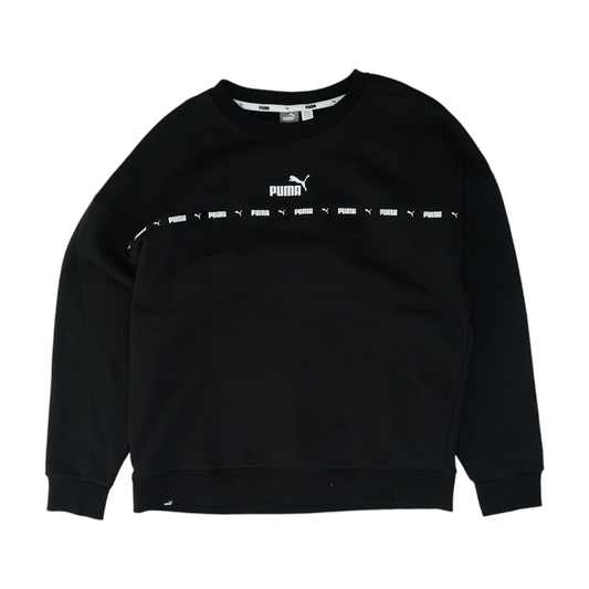 Black Solid Sweatshirt Pullover
